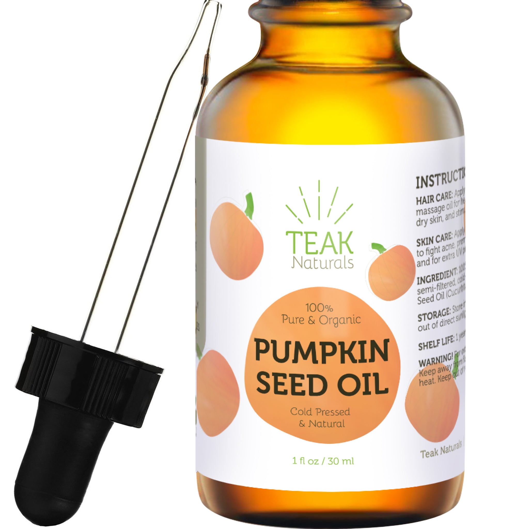 Organic Pumpkin Seed Oil - 1 oz – Teak Naturals